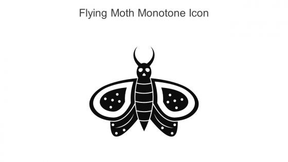 Flying Moth Monotone Icon In Powerpoint Pptx Png And Editable Eps Format