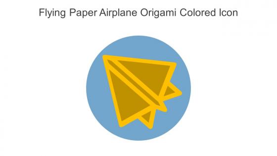 Flying Paper Airplane Origami Colored Icon In Powerpoint Pptx Png And Editable Eps Format