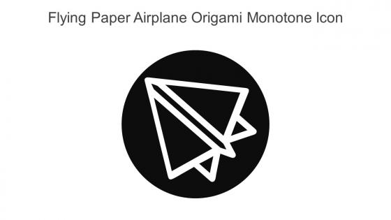 Flying Paper Airplane Origami Monotone Icon In Powerpoint Pptx Png And Editable Eps Format