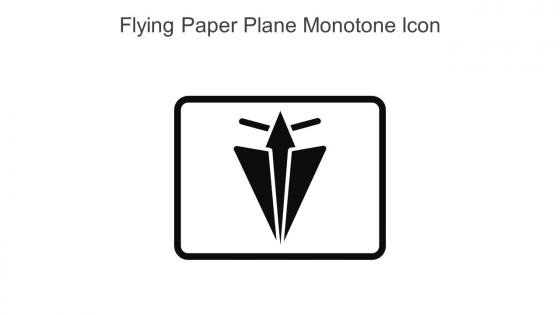 Flying Paper Plane Monotone Icon In Powerpoint Pptx Png And Editable Eps Format