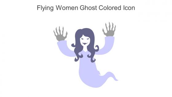 Flying Women Ghost Colored Icon In Powerpoint Pptx Png And Editable Eps Format