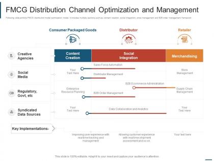 Fmcg distribution channel optimization and management
