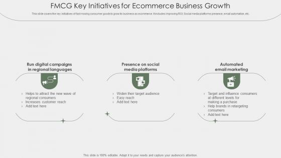 FMCG Key Initiatives For Ecommerce Business Growth