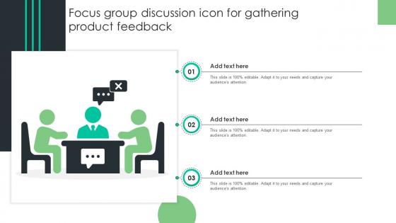 Focus Group Discussion Icon For Gathering Product Feedback