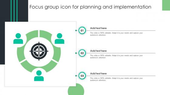 Focus Group Icon For Planning And Implementation