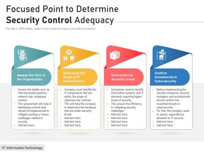 Focused point to determine security control adequacy
