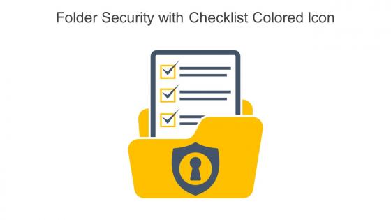 Folder Security With Checklist Colored Icon In Powerpoint Pptx Png And Editable Eps Format