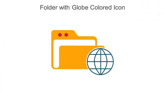 Folder With Globe Colored Icon In Powerpoint Pptx Png And Editable Eps Format