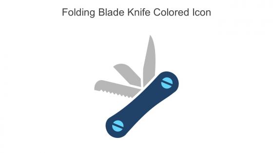 Folding Blade Knife Colored Icon In Powerpoint Pptx Png And Editable Eps Format