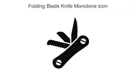 Folding Blade Knife Monotone Icon In Powerpoint Pptx Png And Editable Eps Format