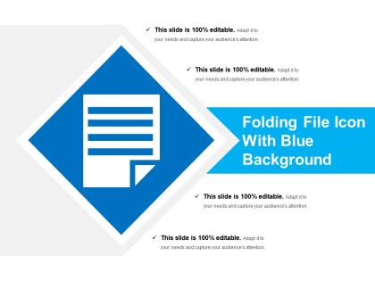 Folding file icon with blue background