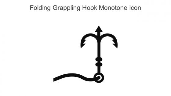 Folding Grappling Hook Monotone Icon In Powerpoint Pptx Png And Editable Eps Format