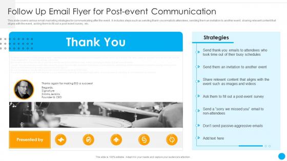 Follow Up Email Flyer For Post Event Communication Organizational Event Communication Strategies