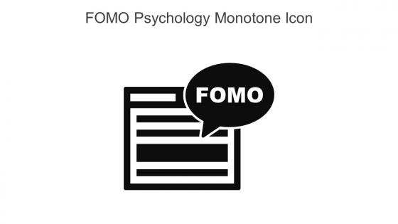 FOMO Psychology Monotone Icon In Powerpoint Pptx Png And Editable Eps Format