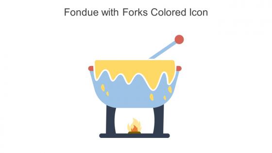 Fondue With Forks Colored Icon In Powerpoint Pptx Png And Editable Eps Format