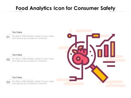 Food analytics icon for consumer safety