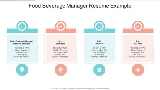 Food Beverage Manager Resume Example In Powerpoint And Google Slides Cpb