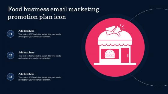 Food Business Email Marketing Promotion Plan Icon
