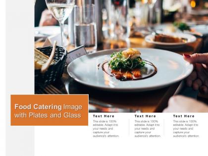 Food catering image with plates and glass