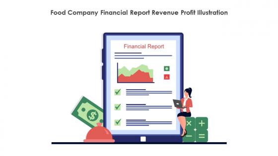 Food Company Financial Report Revenue Profit Illustration