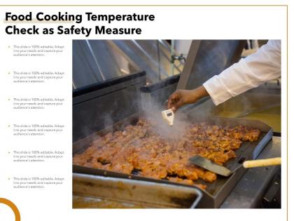 Food cooking temperature check as safety measure