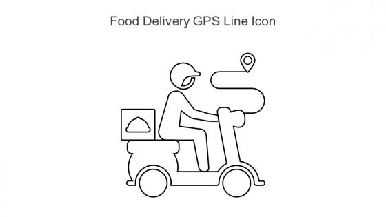 Food Delivery GPS Line Icon