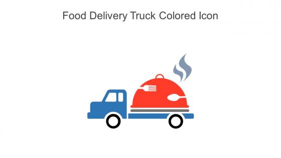 Food Delivery Truck Colored Icon In Powerpoint Pptx Png And Editable Eps Format