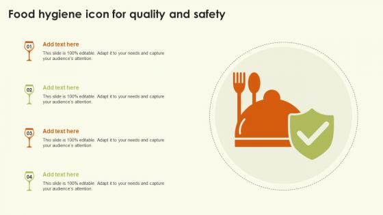 Food Hygiene Icon For Quality And Safety