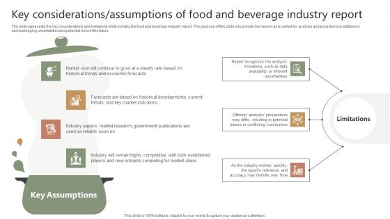 Food Industry Report Key Considerations Assumptions Of Food And Beverage Industry Report IR SS V