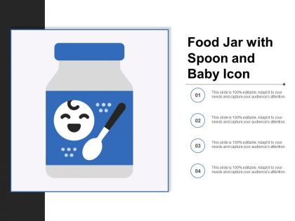 Food jar with spoon and baby icon
