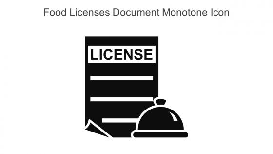 Food Licenses Document Monotone Icon In Powerpoint Pptx Png And Editable Eps Format