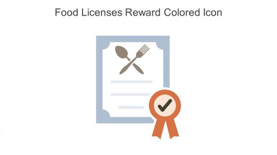 Food Licenses Reward Colored Icon In Powerpoint Pptx Png And Editable Eps Format