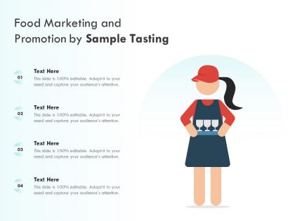 Food marketing and promotion by sample tasting
