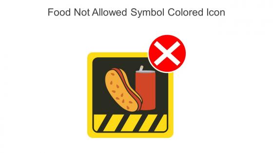 Food Not Allowed Symbol Colored Icon In Powerpoint Pptx Png And Editable Eps Format