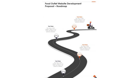 Food Outlet Website Development Proposal Roadmap One Pager Sample Example Document