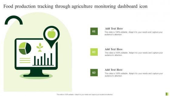 Food Production Tracking Through Agriculture Monitoring Dashboard Icon