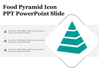 Food pyramid icon ppt powerpoint slide