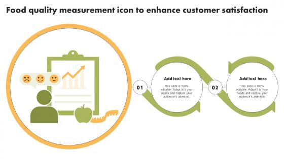 Food Quality Measurement Icon To Enhance Customer Satisfaction