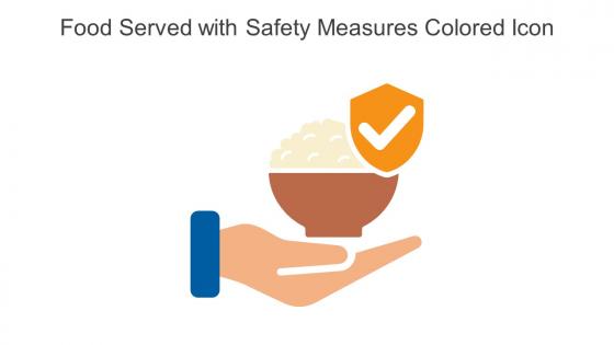 Food Served With Safety Measures Colored Icon In Powerpoint Pptx Png And Editable Eps Format