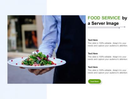 Food service by a server image