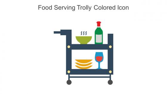 Food Serving Trolly Colored Icon In Powerpoint Pptx Png And Editable Eps Format