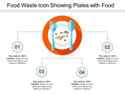 Food waste icon showing plates with food