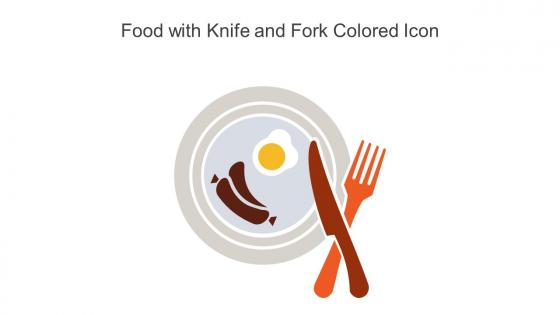 Food With Knife And Fork Colored Icon