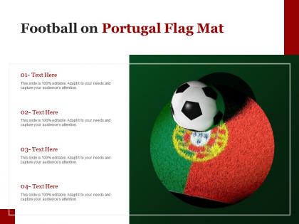 Football on portugal flag mat