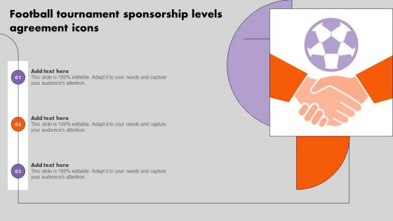 Football Tournament Sponsorship Levels Agreement Icons