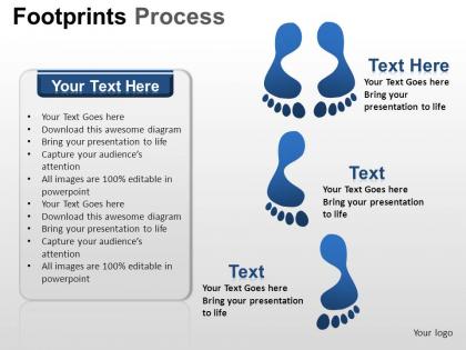 Footprints process powerpoint presentation slides