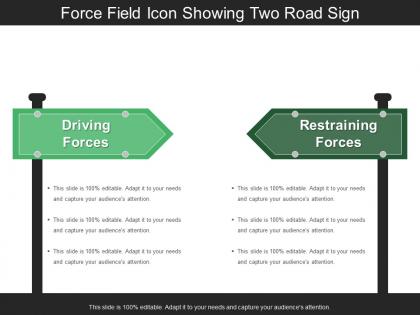Force field icon showing two road sign2