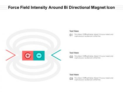 Force field intensity around bi directional magnet icon