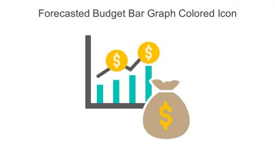Forecasted Budget Bar Graph Colored Icon In Powerpoint Pptx Png And Editable Eps Format
