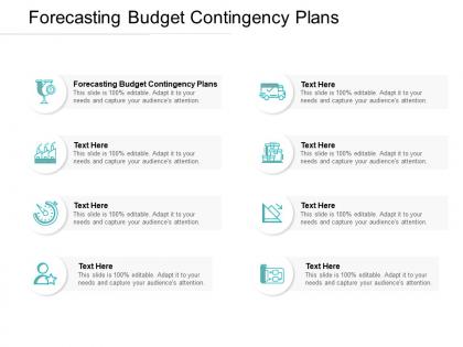 Forecasting budget contingency plans ppt powerpoint presentation pictures format ideas cpb